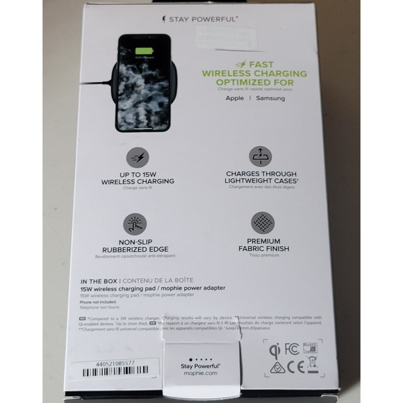 Set of 2 Mophie 15W Wireless Charging Pads Pre-Owned - Picture 11 of 12